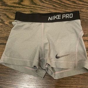 gray and black Nike spandex